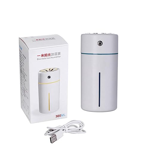 KEALBAUS Intelligent Reminder Mini Luftbefeuchter USB Home Ultrasonic Leise Luftbefeuchter ohne Nachtlicht und Mini Ventilator Blau von KEALBAUS