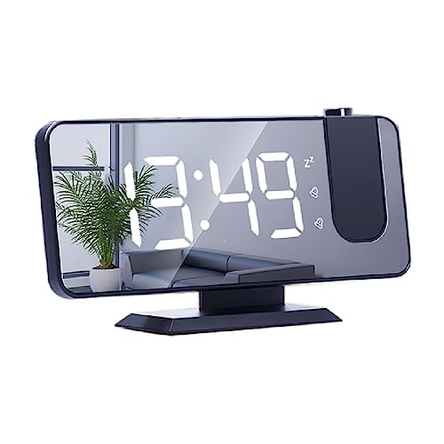 KEALBAUS Intelligenter digitaler LED-Wecker mit Weckfunktion, dekorativ, für den Schreibtisch, mit Snooze-Weckfunktion, Schwarz von KEALBAUS