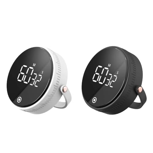 KEALBAUS Küchentimer, digitaler LED-Timer, manueller Countdown, Wecker, elektronischer Rotations-Timer, magnetisch von KEALBAUS