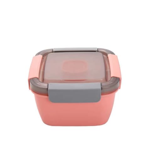 KEALBAUS Lunchbox aus Kunststoff mit Saucenbox mit Gabel, Picknickbox für die Aufbewahrung von Obst und Salaten – einfach zu verwenden von KEALBAUS