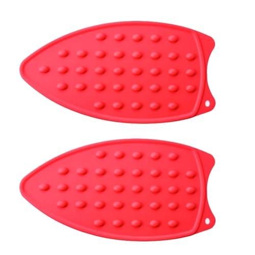KEALBAUS Mini-Kissen aus hitzebeständigem Silikon, tragbar, für Reisen und Mini-Steppbügeleisen, rot, einfache Installation, einfach zu bedienen von KEALBAUS