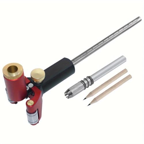 KEALBAUS Multifunktionswerkzeug zum Markieren von Rädern, Präzisionsmarkierung, Linearbogen, Werkzeug für Doppelzwecke, mit stabilem Metallstab von KEALBAUS