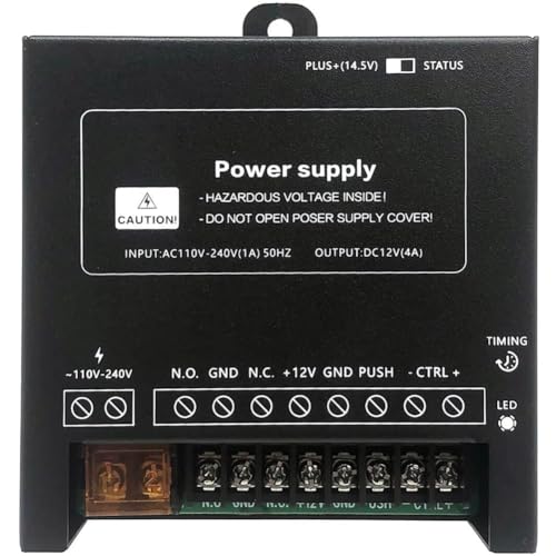 KEALBAUS Netzteilregler für Türzugang, elektrisches Schloss, Gegensprechanlage, Kamera, Eingang 110 V-240 V AC auf Ausgang 12 V DC 4 A, einfache Installation KEALBAUS Netzteilregler für Türzugang, elektrisches Schloss, Gegensprechanlage, Kamera, Eingang 110 V-240 V AC auf Ausgang 12 V DC 4 A, einfache Installation von KEALBAUS
