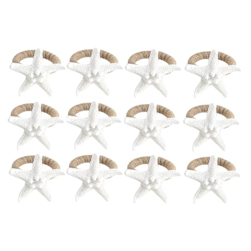 KEALBAUS Set mit 12 runden runden Seestern-Formen für Tischdekoration, runde Halterungen in Form eines Seesterns, zur Dekoration von KEALBAUS