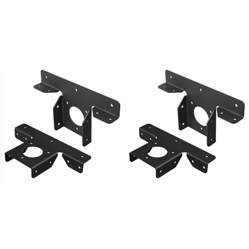 KEALBAUS Set mit 4 robusten Pergola-Eckhalterungen, Verlängerungen für 3-Wege-T-Halterungen für 4 x 4 Pfosten, Pergola-Pavillon-Set von KEALBAUS