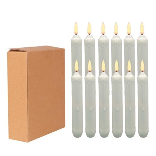 KEALBAUS Simulation Tränen Kerze Licht Elektronische Kerze LED-Licht Multifunktionskerzen 12 Stück/Box Gelb Flash 2,0 x 15,5 cm von KEALBAUS