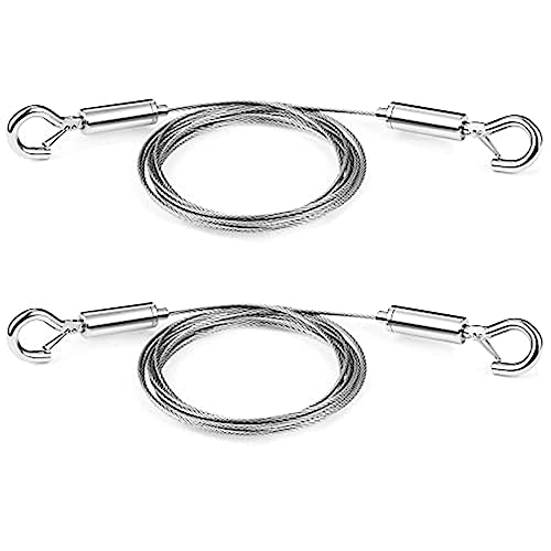 KEALBAUS Spiegelrahmen-Set mit Bilderaufhängung, verstellbar, 2 Stück, 2 m x 1,5 mm, Metallkabel, widerstandsfähig, Edelstahl KEALBAUS Spiegelrahmen-Set mit Bilderaufhängung, verstellbar, 2 Stück, 2 m x 1,5 mm, Metallkabel, widerstandsfähig, Edelstahl von KEALBAUS