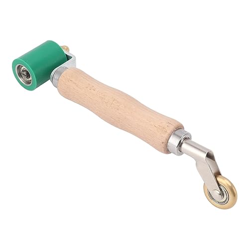 KEALBAUS Tapetenrolle 40 mm aus Stahl, Griff aus Holz, Nährolle aus Silikon, Messingrad mit doppeltem Verwendungszweck, zum Schweißen von PVC B, leicht zu transportieren von KEALBAUS