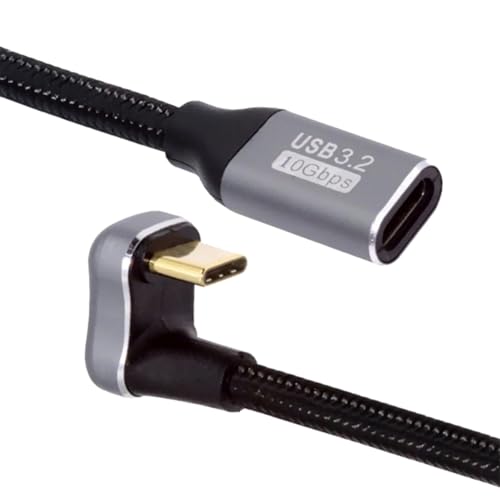 KEALBAUS Verlängerungskabel 5 A Typ C Stecker auf USB C PD100W Ladekabel Verlängerungskabel USB C in U-Form um 90 Grad von KEALBAUS