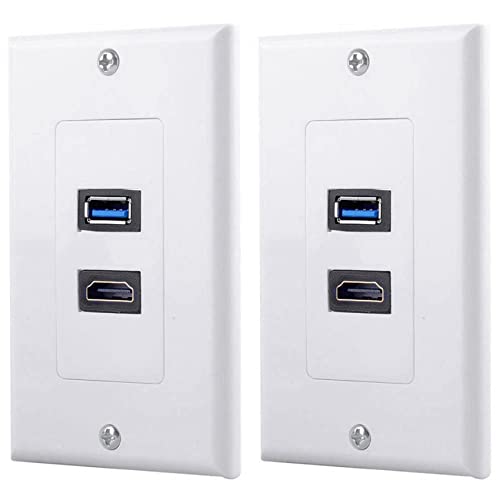 KEALLANS 2 x 2 Ports + USB 3.0 Wandpaneel, Ausgang Steckdose, Weiß KEALLANS 2 x 2 Ports + USB 3.0 Wandpaneel, Ausgang Steckdose, Weiß von KEALLANS