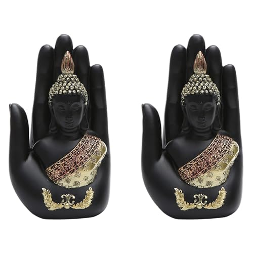 KEALLANS 2 x Thailändische Statue von , Skulptur für den Innen- und Außenbereich, für Garten, Terrasse, Veranda, Dekoration für KEALLANS 2 x Thailändische Statue von , Skulptur für den Innen- und Außenbereich, für Garten, Terrasse, Veranda, Dekoration für von KEALLANS