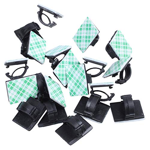 KEALLANS 20pcs Adhesive Car Kabel Clips Kabelaufwicklung Drop Wire Tie Fixer Halter Cord Organizer Management Schreibtisch Kabelbinder Clamps von KEALLANS