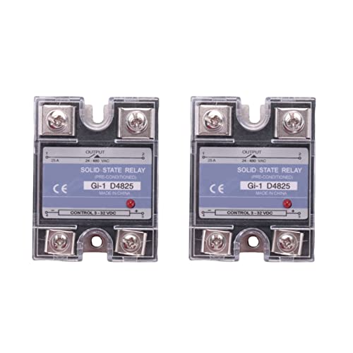 KEALLANS 2X Ssr 25A 3-32V Dc Bis 24-480V Ac Einphasen Halb Leiter Relais Dc Steuerung Ac -1 D4825 Last Spannung von KEALLANS