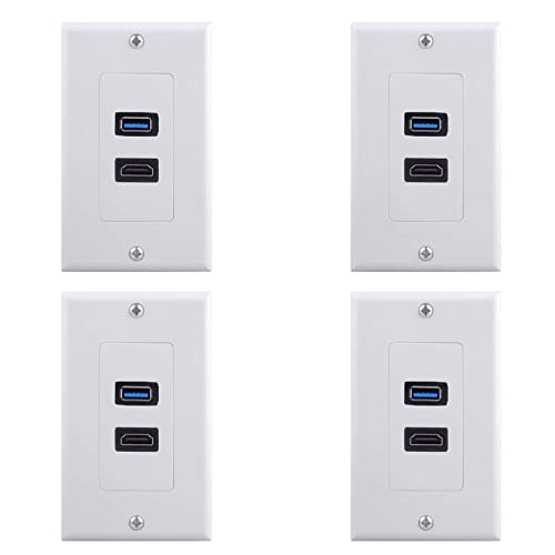 KEALLANS 4 x 2 Ports + USB 3.0 Wandpaneel, Ausgang Steckdose, Weiß KEALLANS 4 x 2 Ports + USB 3.0 Wandpaneel, Ausgang Steckdose, Weiß von KEALLANS