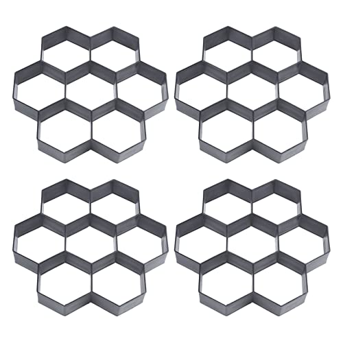 KEALLANS 4 x DIY Patio Spaziergang Maker Stepping Stone Beton Pave Backform wiederverwendbar Weg Maker Form Garten Pavé Stein Formen 30 x 30 cm von KEALLANS