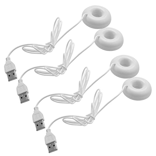 KEALLANS 4 x USB-Luftbefeuchter in Donut-Form, Weiß, für das Büro, Mini-Luftbefeuchter, Luftreiniger, Weiß von KEALLANS