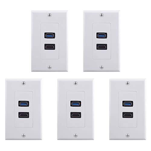 KEALLANS 5 x 2 Ports + USB 3.0 Wandpaneel, Ausgang Steckdose, Weiß KEALLANS 5 x 2 Ports + USB 3.0 Wandpaneel, Ausgang Steckdose, Weiß von KEALLANS