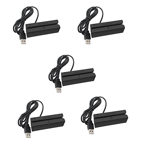 KEALLANS 5X MSR90 USB Magnetstreifen Kartenlesegerät Kartenleser Stripe 3 Tracks Mini Swiper für USB PC von KEALLANS