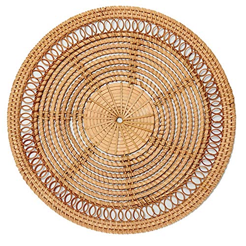 KEALLANS Heim Gewebt Wand Korb Natural Boho Heim Dekorative Rattan Gewebt Wand Gewebt Wand Behang 11,8 von KEALLANS