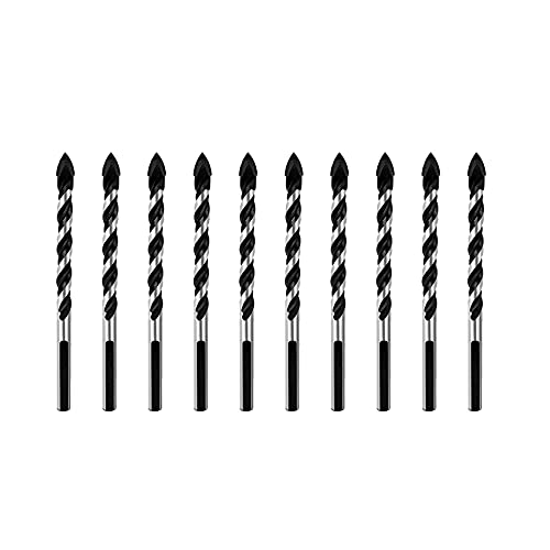 KEALLANS Mehr Zweck Bohrer, 10 Stücke 6Mm Multi Material Bohrer Kit Zum Bohren Von Löchern In Fliesen, Glas, Beton, Ziegel, Und Kunststoff Sowie Wolframcarbid Spitze Mauer Bohrer Set von KEALLANS