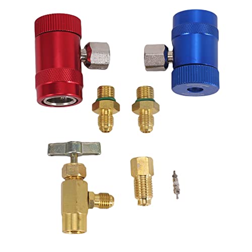 KEALLANS R1234YF Selbstdichtende Dose mit R134A Tank Adapter und R1234 Schnell Kupplungen für ein/C KäLtemittel Verteiler GeräT Set von KEALLANS