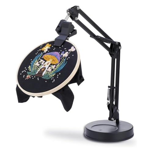 KEALLANS Stickrahmenständer, Verstellbarer Stickrahmenständer, Faltbarer Stickrahmenständer Aus Metall, 360 Grad Drehbar KEALLANS Stickrahmenständer, Verstellbarer Stickrahmenständer, Faltbarer Stickrahmenständer Aus Metall, 360 Grad Drehbar von KEALLANS