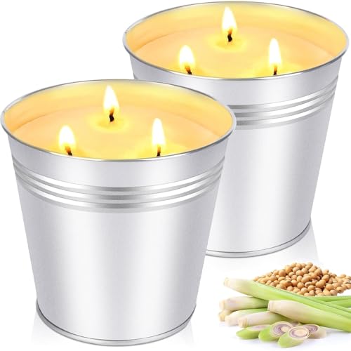 Citronella Kerze Outdoor Groß, 2 x 17oz Outdoor Kerzen Natürliche Sojawachs Zitronella Kerze Garten mit 3 Docht Citronella Duft Kerze für Garten, Camping, Picknicks, Balkon, Terrasse,180 Brenndauer Citronella Kerze Outdoor Groß, 2 x 17oz Outdoor Kerzen Natürliche Sojawachs Zitronella Kerze Garten mit 3 Docht Citronella Duft Kerze für Garten, Camping, Picknicks, Balkon, Terrasse,180 Brenndauer von KEARLGMBH