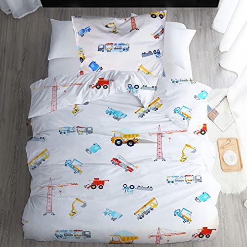 Kinderbettwäsche 135x200 Baumwolle Bettwäsche für Kinder Mädchen Junge mit Reißverschluss135x200cm+80x80cm 2tlg von KEAYOO
