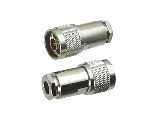 2 Stück N-Stecker Klemme RG5 RG6 5D-FB LMR300 Kabel RF Koaxial von KEBLIN