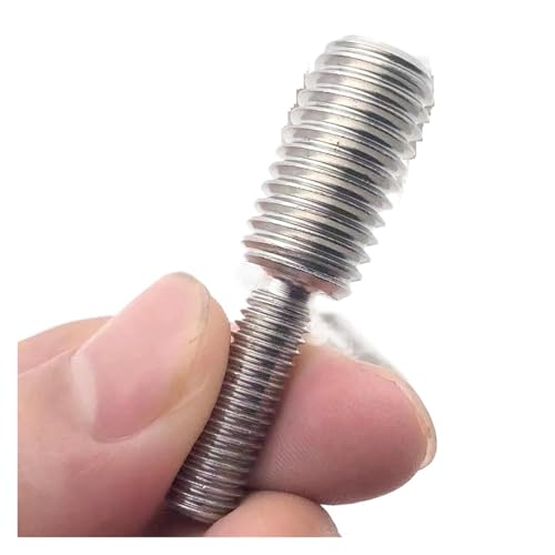 KEBLIN 1/5 Stück Gewindeadapter aus Edelstahl 304 A2, Stecker auf Stecker, M3 M4 M5 M6 M8 M10 M12 M14 M16 auf M20, Doppelkopf-Transferschraube(2pcs M8x15-M12x15) von KEBLIN