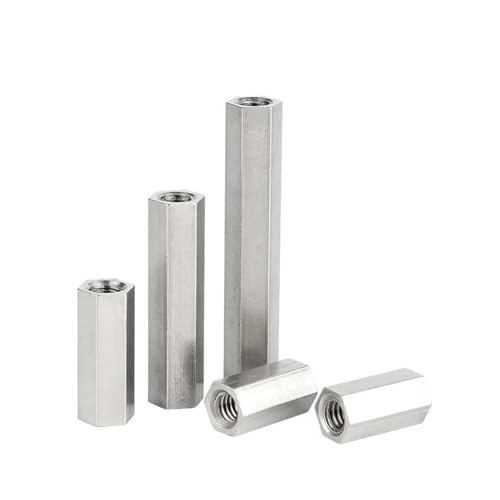 KEBLIN 2/5/10 Stück M2 .5 M3 M4 M5 M6 M8 M10 M12 304 Edelstahl Sechskant-Abstandshalter Abstandshalter Lange Stange Kupplungsmutter Bolzen(22mm,M5(5pcs)) von KEBLIN