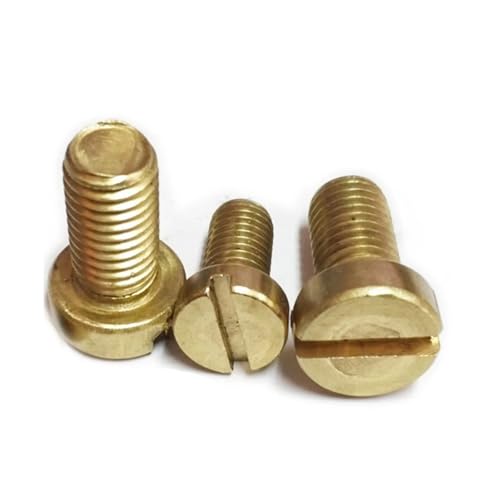 KEBLIN Messing-Zylinderkopfschraube mit Schlitz DIN84 Bolzen GB65 M2 .5 M3 M4 M5 M6 M8(M2.5x10 (100pcs)) von KEBLIN