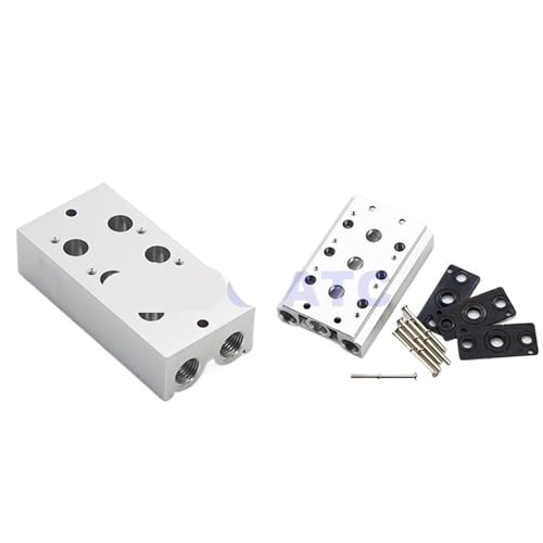 4V110 4V120 3V110-06 3V120 series solenoid valves manifold 100M-6F/7F/8F/9F/10F valve base station with gaskets screws fittings(100M-9F,For 3V) von KEBTOKMRW