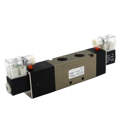 4V430C-15 4V430E-15 4V430P-15 AC220V 5 Ports 3 Position Dual Magnet Pneumatische Luft Ventil 1/2 "BSPT DC12V 24V 220V mit armaturen(4V430C-15 DC12V) von KEBTOKMRW