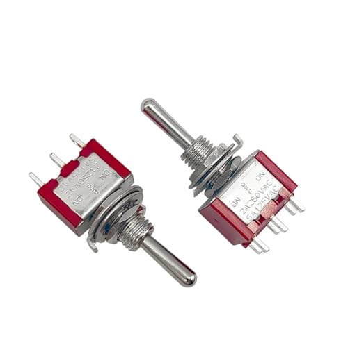 5PCS ON/ON ON-OFF-ON Blue Red 3Pin 3 Position Latching MTS-102/MTS-103/MTS-202/MTS-203 AC125V/6A 250V/3A Power Button Switch Car(MTS-202) von KEBTOKMRW