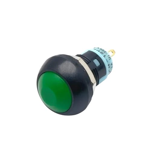 5pcs/lot PBS 33A Mini Plastic Latching Push Button Switch Round Head ON OFF 2 Pin 12mm Self locking Push-button Red Green Blue(Green) von KEBTOKMRW