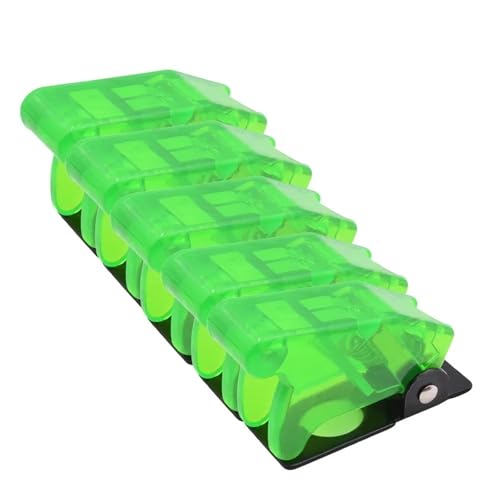 5pcs Safety Dustproof 12mm Toggle Switch Flip Up Cap Dust Cover Guard for Auto Car Boat Truck Aircraft Light Red Black Green(Transparent Green) von KEBTOKMRW