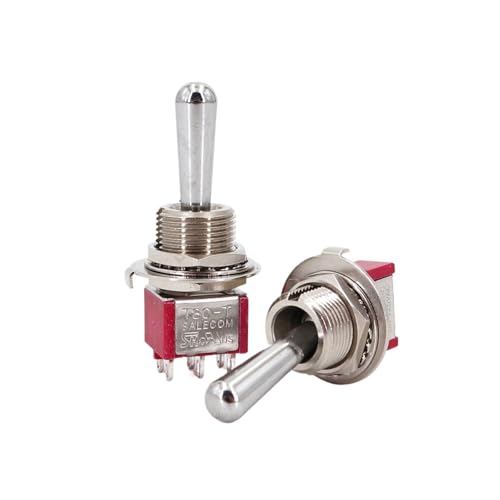 Salecom SH T80-T Z1 Large Long Handle Mini Toggle Switch 12mm Panel Mount 5A/125VAC(T8014A MOM-OFF-MOM) von KEBTOKMRW