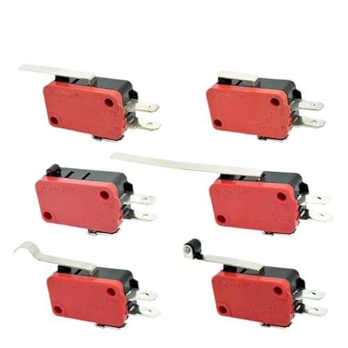 YIDI 16A 250VAC SPDT Momentary Travel Limit Micro Switch 1NO1NC 3pin Lever Roller V-15 V-151 V-152 V-153 V-154 V-155 Microswitch(V-154-1C25,1pc) von KEBTOKMRW