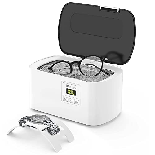 Ultraschallreinigungsgerät Ultraschallreiniger Degas Ultraschallgerät KECOOLKE 600 ml Schallreiniger mit digitalem Timer für Brillen Ringe Münzen Ringe Silber von KECOOLKE