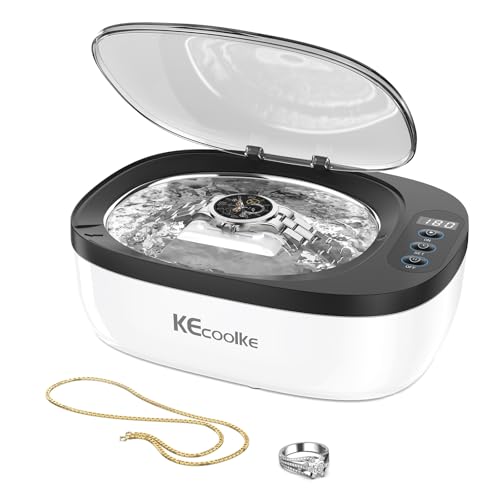 Ultraschallreinigungsgerät Ultraschallreiniger Ultraschallgerät KECOOLKE 750ml Sonic Cleaner mit digitalem Timer für Brillen, Ringe, Münzen, Fingerringe, Geld von KECOOLKE