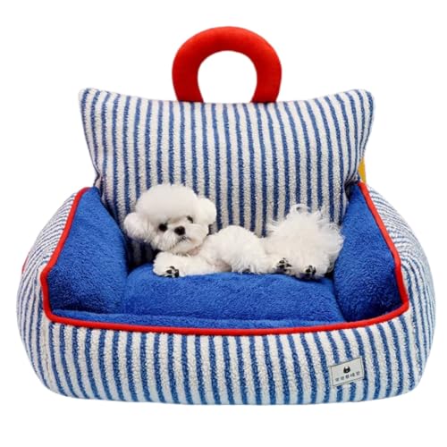 Großes Hundebett, beruhigendes Hundesofa, flauschiges Plüsch-Haustiersofa mit abnehmbarem, waschbarem für große und kleine Hunde, Katzen (55 x 45 cm) von KEDAOLA