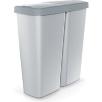 Keden - monzana® Mülleimer Küche 50L 2 Fächer mit Deckel Druckknopf Abfalleimer Büro Papierkorb Biomüll Gelber Sack Mülltrennsystem Recycling Grau Keden - monzana® Mülleimer Küche 50L 2 Fächer mit Deckel Druckknopf Abfalleimer Büro Papierkorb Biomüll Gelber Sack Mülltrennsystem Recycling Grau von KEDEN