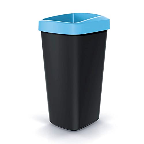 Wertstoffbehälter 25L KEDEN aus Kunststoff mit praktischem, blauem Deckel zum Öffnen. von KEDEN