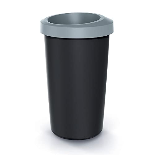 Recyclingeimer 25l keden aus Kunststoff mit praktischem grauem offenen Deckel. von Keden