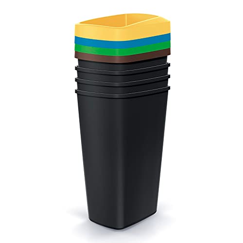 Satz von 4 Recycling-Behältern mit je 45 l Fassungsvermögen KEDEN. von KEDEN