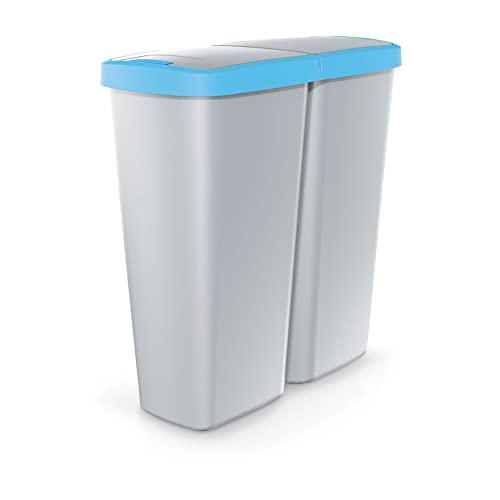 Abfallbehälter mit 2 separaten Deckeln 50L KEDEN von KEDEN