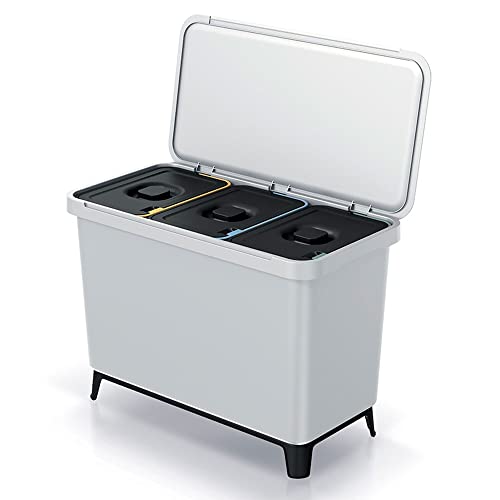 Recycling-Sortiersystem 3x10L Farbe weiß KEDEN von Keden