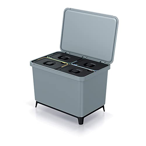 Recycling-Sortiersystem 4x10L Farbe grau KEDEN von Keden