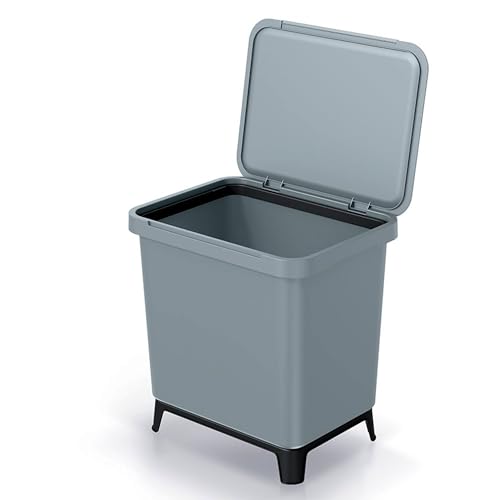 Recyclingeimer quadratisch 30L Farbe grau KEDEN von Keden